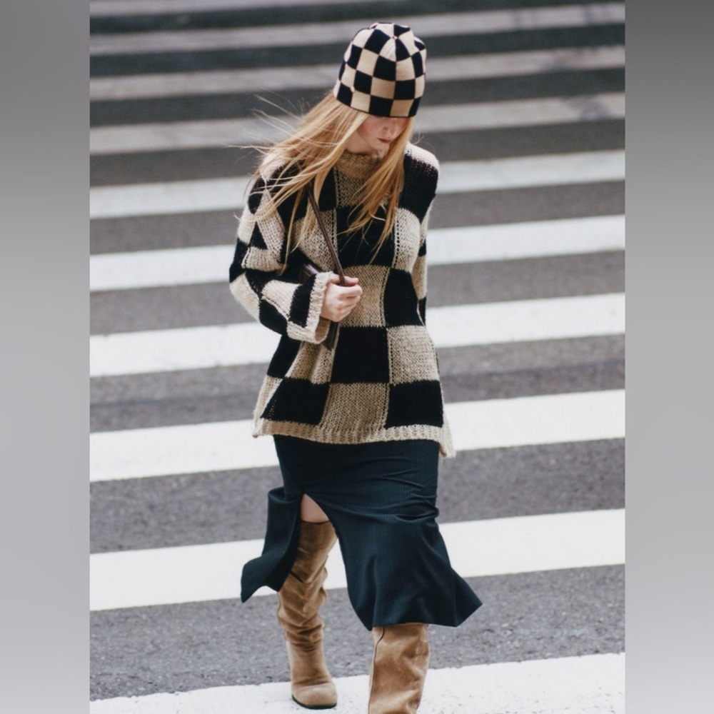 Open YY Chessboard Sweater